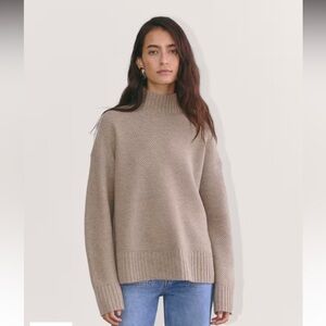 Everlane stroopwaffle honeycomb cashmere mock turtleneck